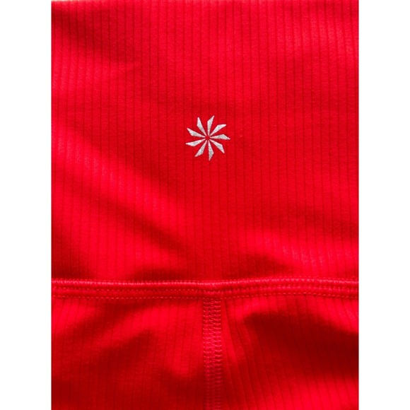 Athleta Transcend High Rise Rib Crop Leggings Red Size S – VitaFree Ribbed Textu - Picture 4 of 5